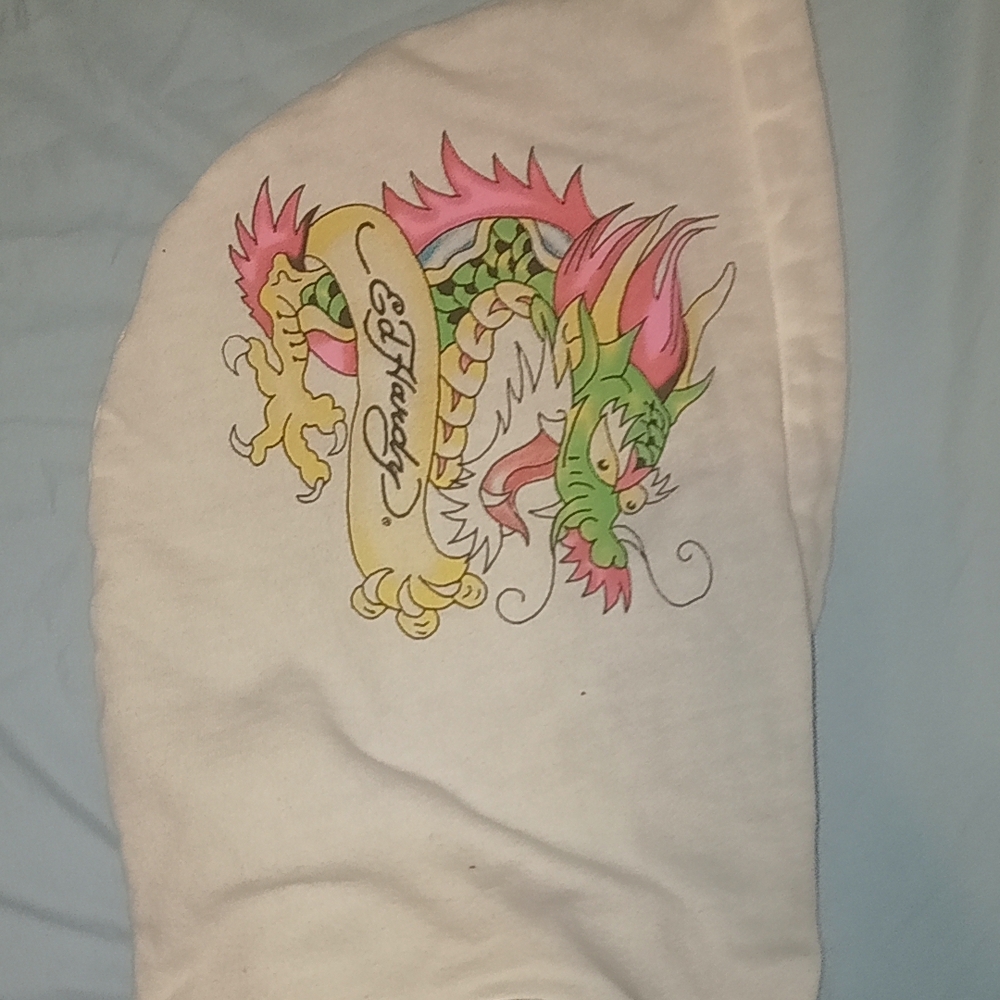 Ed Hardy Gray Graphic Hoodie - Picture 3 of 3